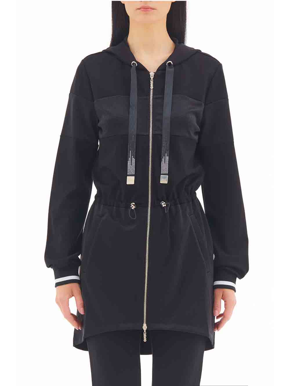Spolverino Caban Bitessuto Donna Liu Jo Sport Nero - TA2009J618222222 Spolverino Caban Bitessuto Donna Liu Jo Sport Nero - TA2009J618222222