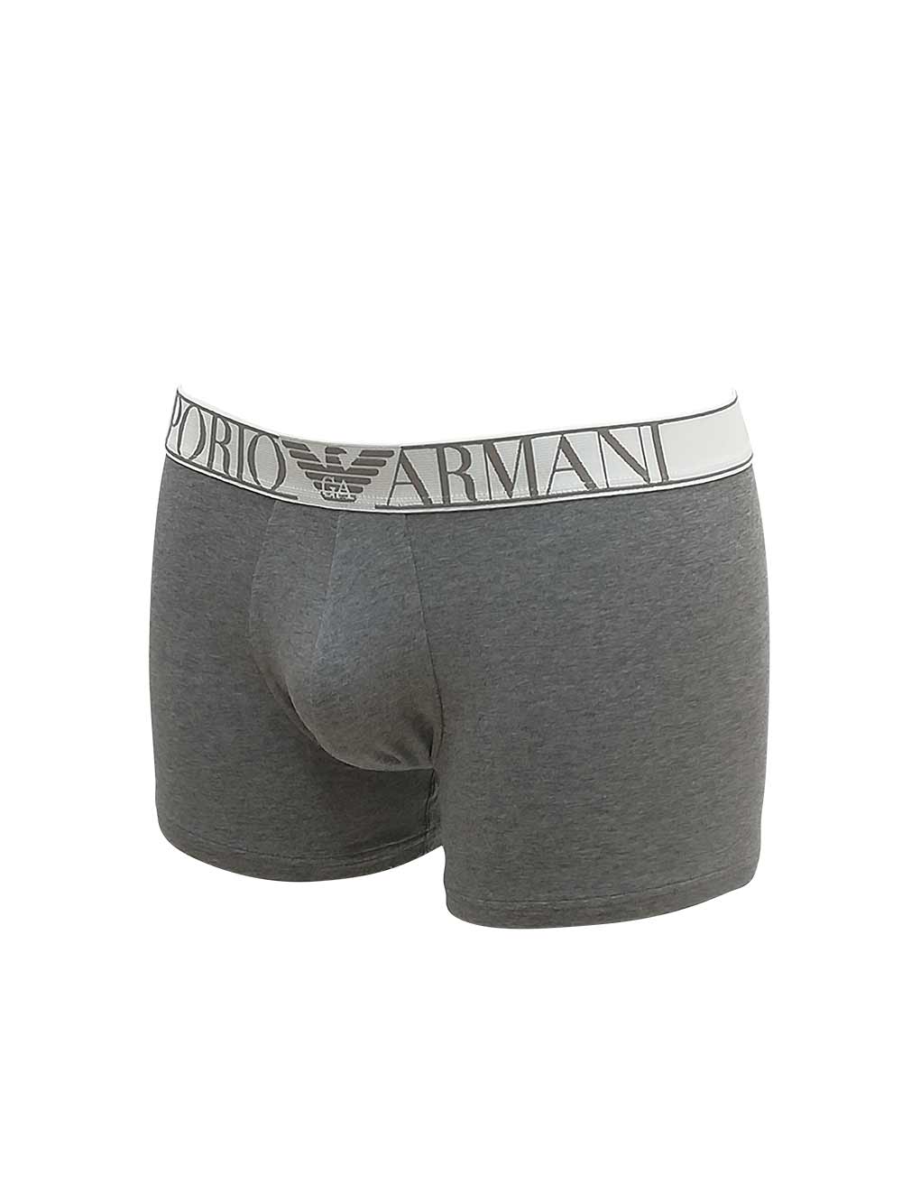 Boxer Parigamba Bipack Uomo Emporio Armani Bianco e Grigio - 1117692F72061410 (1)