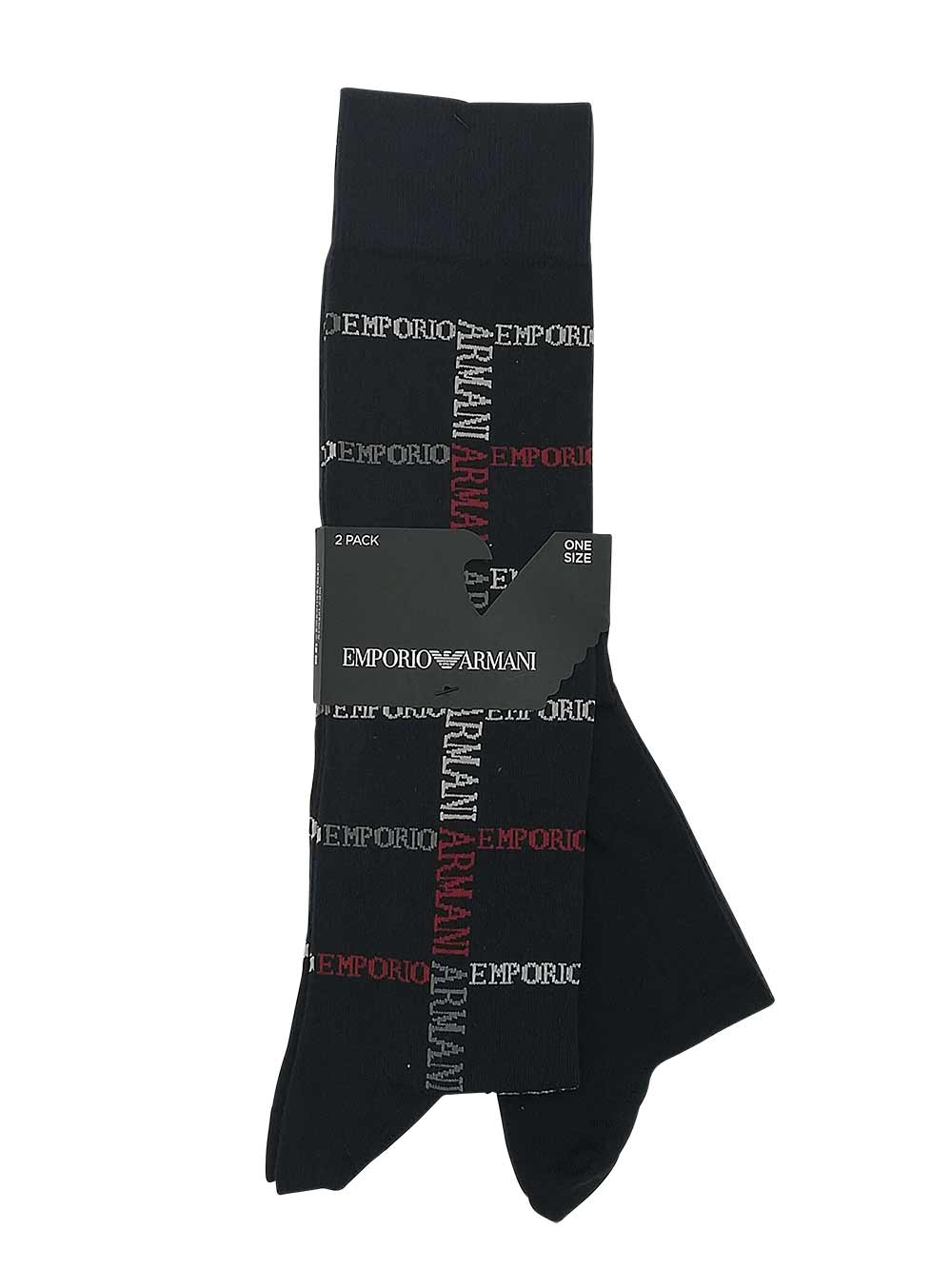 Calza Gambaletto Uomo Bipack Emporio Armani Blu - 3023012F280135 Calza Gambaletto Uomo Bipack Emporio Armani Blu - 3023012F280135