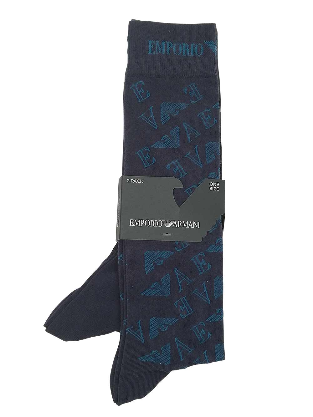Calza Gambaletto Uomo Bipack Emporio Armani Blu - 3023012F284135 Calza Gambaletto Uomo Bipack Emporio Armani Blu - 3023012F284135