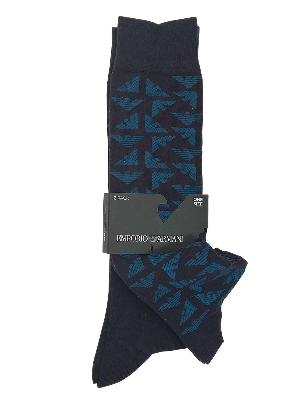 Calza Gambaletto Uomo Bipack Emporio Armani Blu - 3023012F29217436 Calza Gambaletto Uomo Bipack Emporio Armani Blu - 3023012F29217436