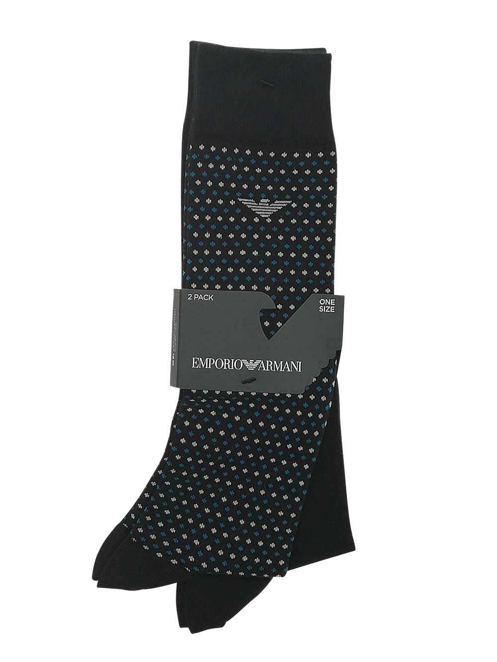 Calza Gambaletto Uomo Bipack Emporio Armani Nero - 3023012F27420 Calza Gambaletto Uomo Bipack Emporio Armani Nero - 3023012F27420