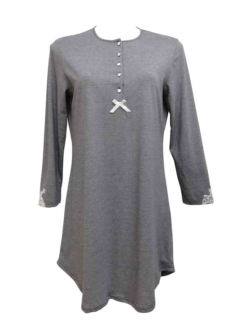 Camicia da Notte Donna Notte Blu in Misto Cotone Blu - 1213774 Camicia da Notte Donna Notte Blu in Misto Cotone Blu - 1213774