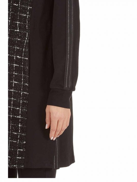 RED By EMP Giacca Lunga Felpa Donna Con Cappuccio - Nero, Taglia 4XL, Regular Fit