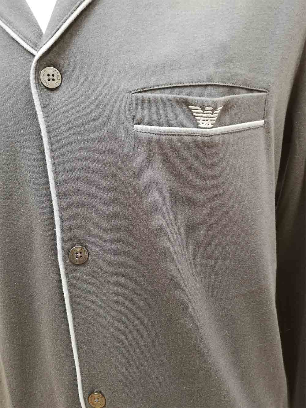 Pigiama Aperto Uomo Emporio Armani Blu - 1119152F561135 (2)