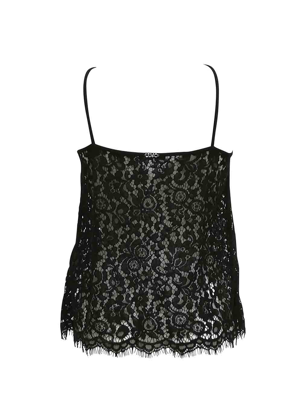 Top Donna Liu Jo in Pizzo Nero Floreale - T19069J565022222 (2) Top Donna Liu Jo in Pizzo Nero Floreale - T19069J565022222