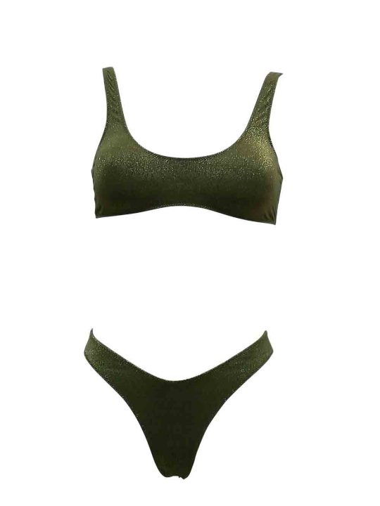 Bikini Donna 4Giveness in lycra Verde Militare - FGBW0727