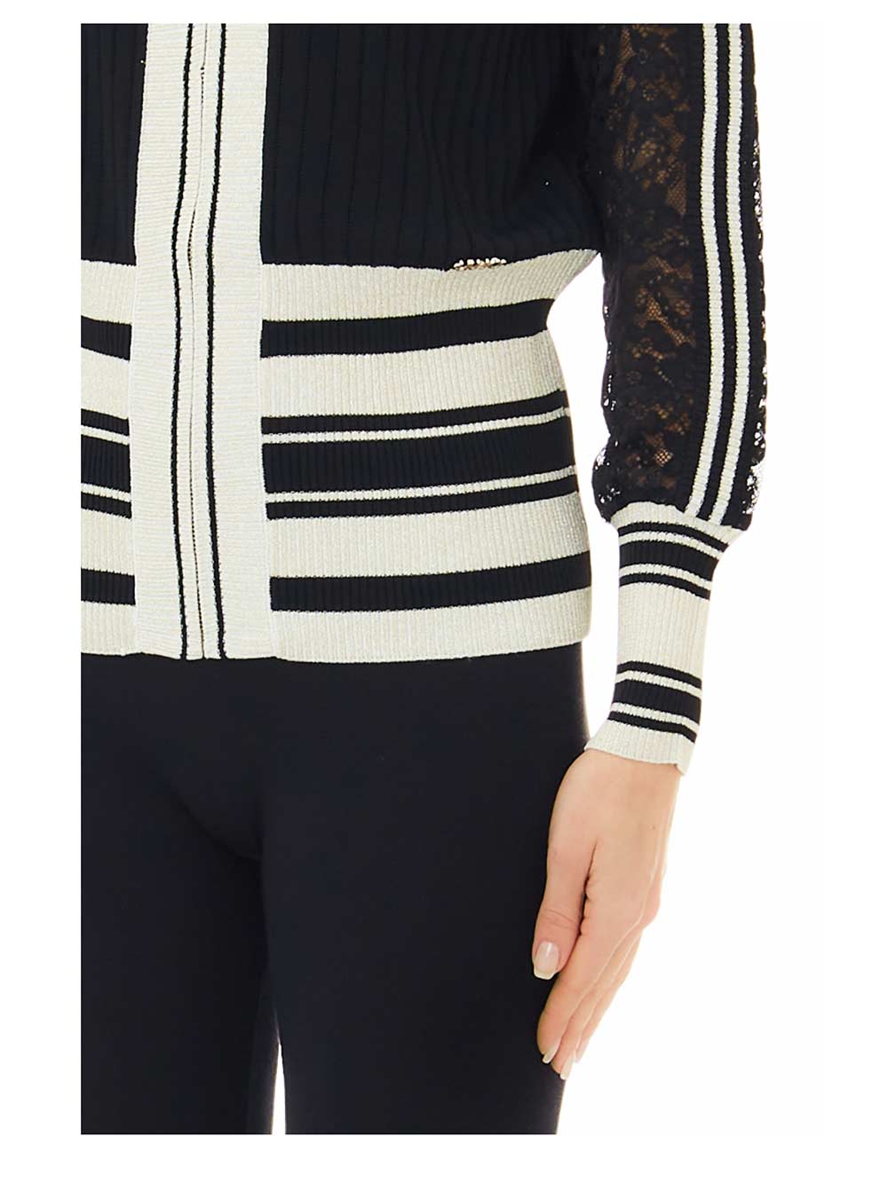 Maglia-Aperta-Cardigan-Donna-Bicolor-Liu-Jo-Sport---TA3001MS36LA5306-(3) Maglia Aperta Cardigan Donna Bicolor Liu Jo Sport - TA3001MS36LA5306