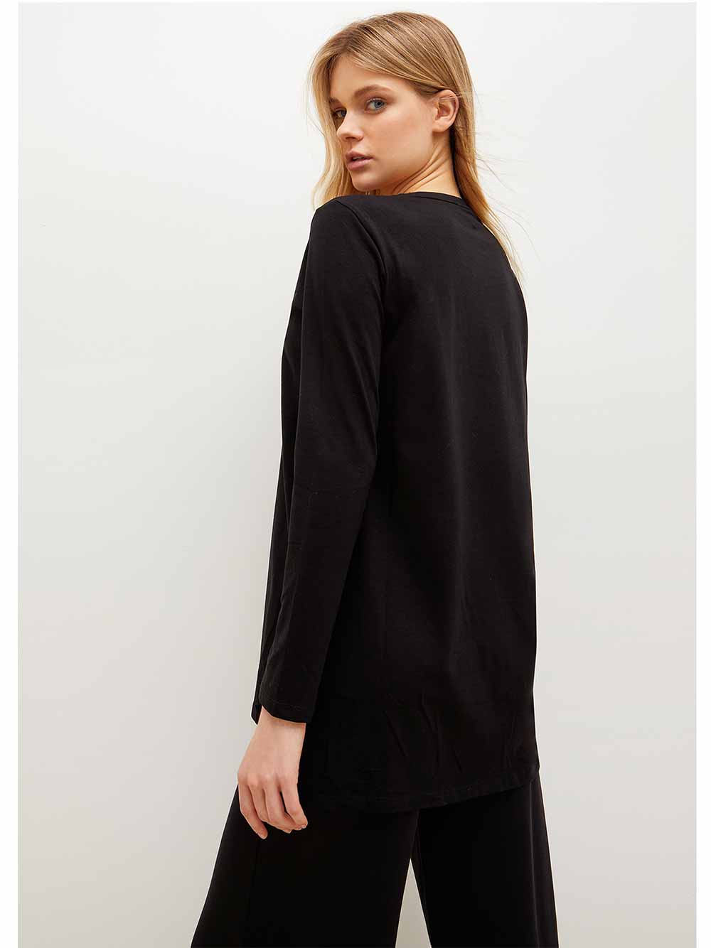 Maglietta-Over-Donna-Liu-Jo-Sport-Nera---TF2276J008822222-(3) Maglietta Over Donna Liu Jo Sport Nera - TF2276J008822222