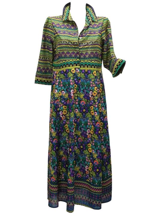 Abito Lungo Mare Donna Iconique Fantasia Floreale - IC23089