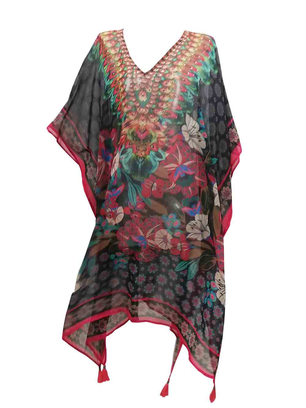 Palladio Kaftan Short | Plum/Espresso Fiore