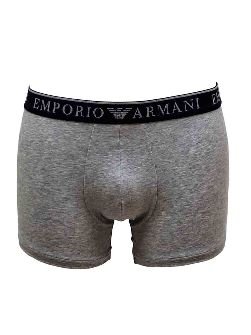 Boxer Medio Bipack Uomo Emporio Armani Blu e Grigio - 1117693F7207448 (2) Boxer Medio Bipack Uomo Emporio Armani Blu e Grigio - 1117693F7207448