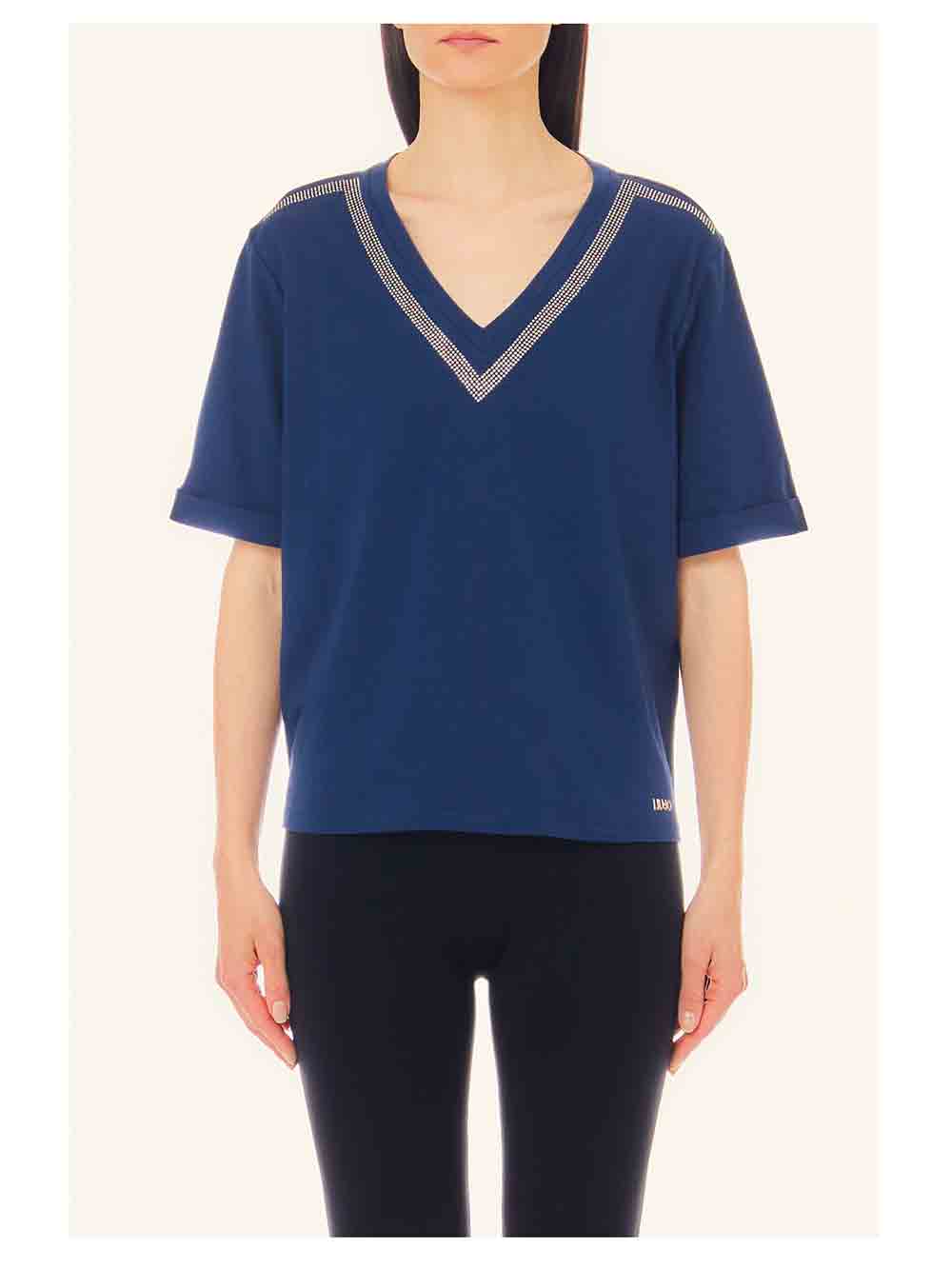 Maglia-Donna-Liu-Jo-Sport-Blu---TA4101JS00394024-(1) Maglia Donna Liu Jo Sport Blu - TA4101JS00394024