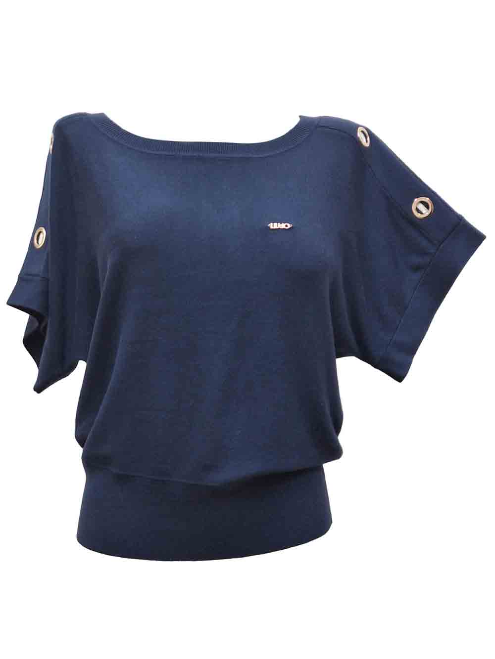 Maglietta-Donna-Liu-Jo-Sport-Blu---TA4055MS49I94024-(1) Maglietta Donna Liu Jo Sport Blu - TA4055MS49I94024