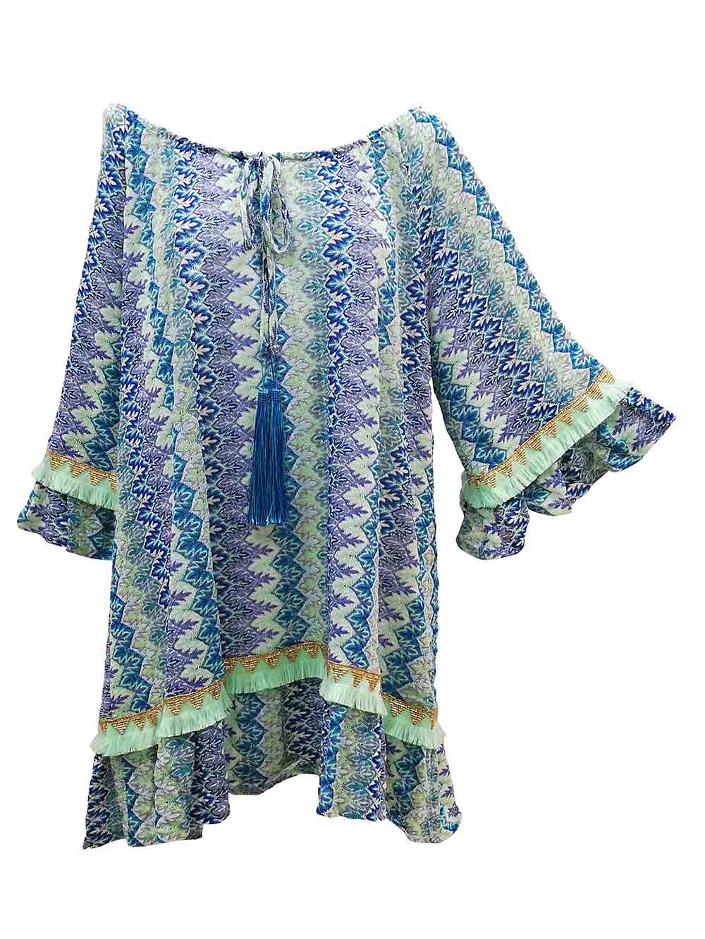 Kaftano Mare Donna Pholya motivo foglie - 4315022 (2) Kaftano Mare Donna Pholya motivo foglie - 4315022