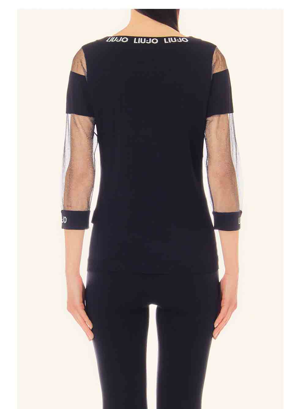 Maglia-Donna-Liu-Jo-Sport-Nera---TA4220MS36L22222-(2) Maglia Donna Liu Jo Sport Nera - TA4220MS36L22222