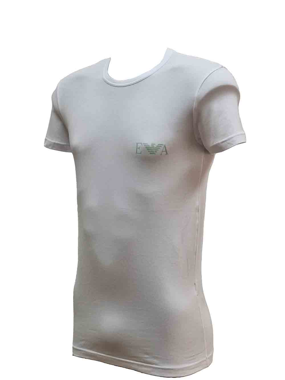 Maglia Uomo Emporio Armani Bianco Salvia - 1116704R715BIANCOSALVIA