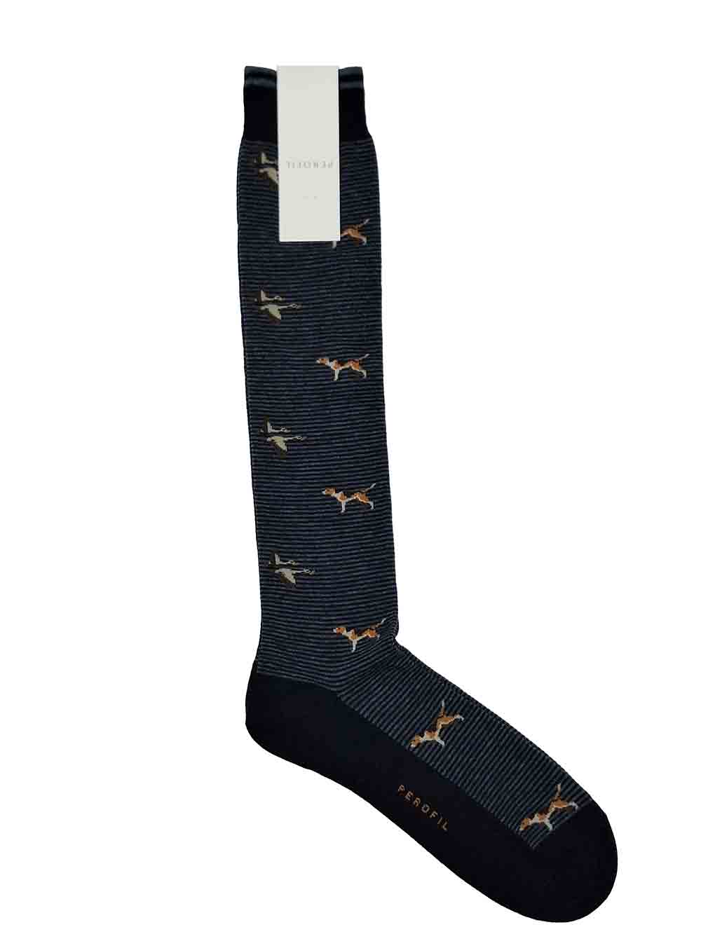 Calza Gambaletto Uomo maglia rasata fantasia microrighe Perofil - VPRC93031C008 Calza Gambaletto Uomo maglia rasata fantasia microrighe Perofil - VPRC93031C008
