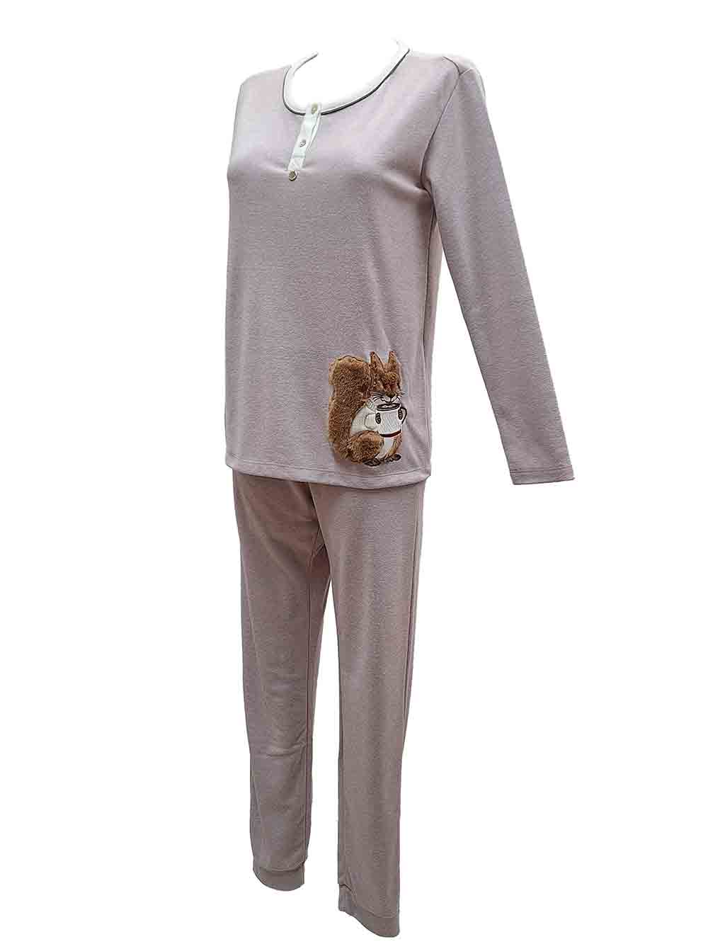 Pigiama donna in caldo e spazzolato misto cotone e micropile Maryplaid - 6P84175A430 (1) Pigiama donna in caldo e spazzolato misto cotone e micropile Maryplaid - 6P84175A430