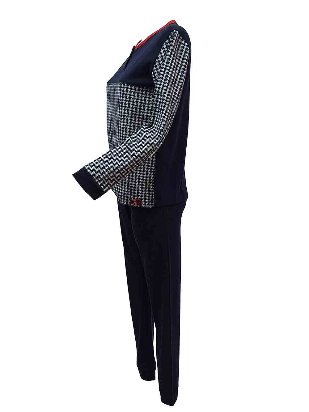 Pigiama donna in caldo e spazzolato misto cotone e micropile Maryplaid - 6P84227478W (1 Pigiama donna in caldo e spazzolato misto cotone e micropile Maryplaid - 6P84227478W