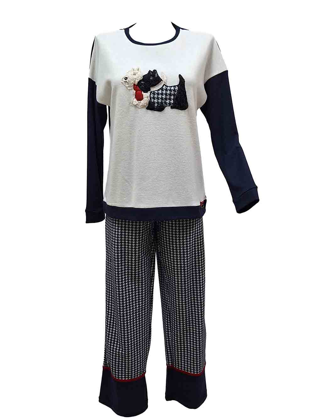 Pigiama donna in caldo e spazzolato misto cotone e micropile Maryplaid - 6P84228116W (1) Pigiama donna in caldo e spazzolato misto cotone e micropile Maryplaid - 6P84228116W