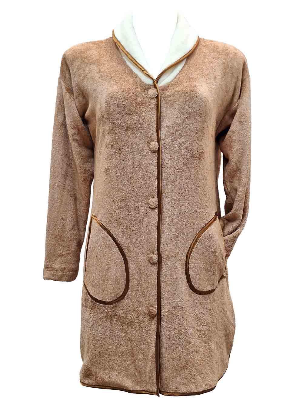 Vestaglia Donna Bianca Maryplaid - 6V83047P729 (1) Vestaglia Donna Biscotto Maryplaid - 6V83047P729