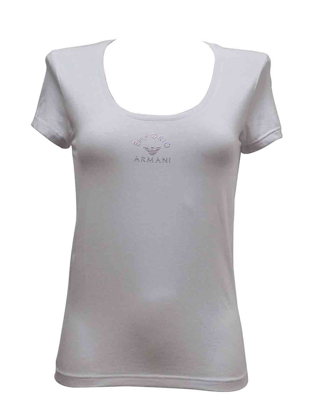 Maglia Donna Emporio Armani Bianca - 1633774R22310 Maglia Donna Emporio Armani Bianca - 1633774R22310