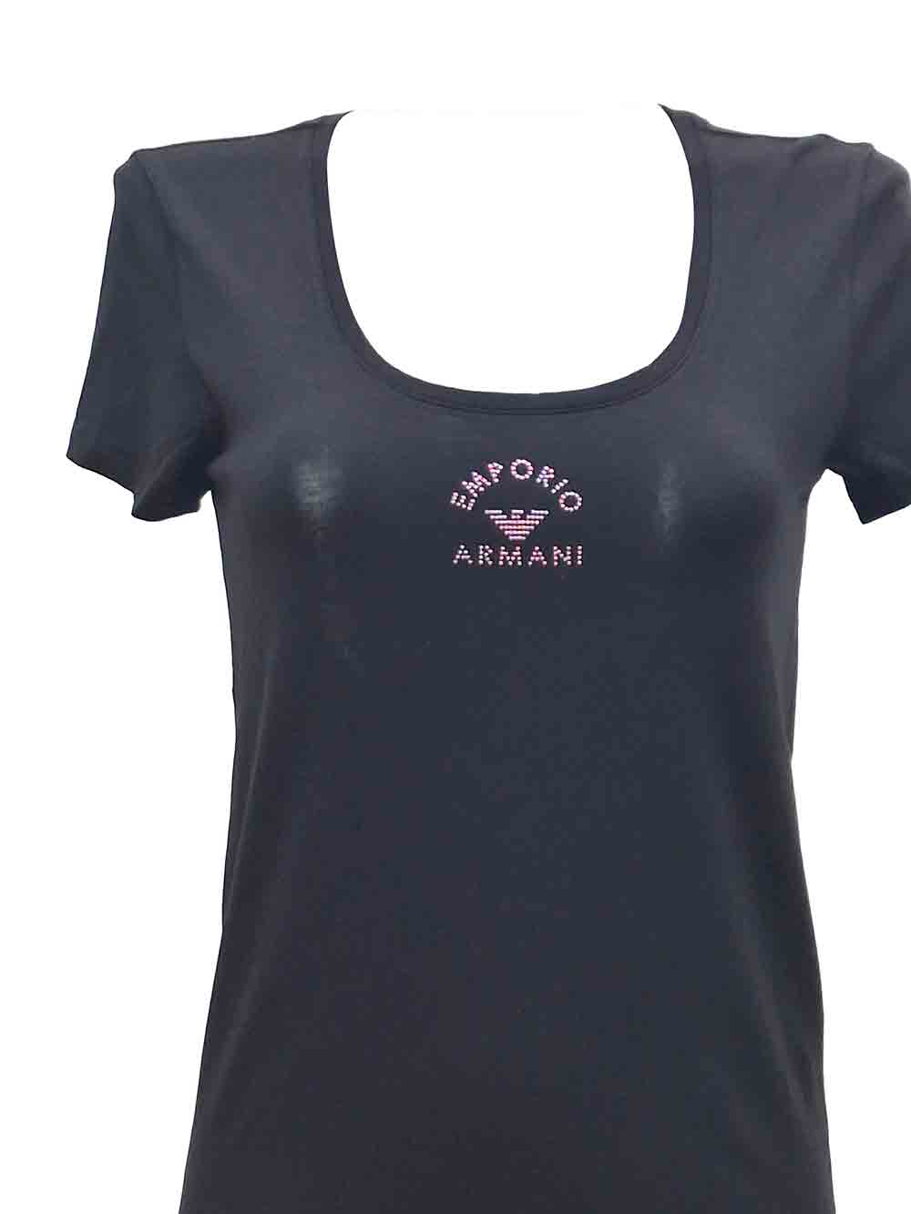 Maglia Donna Emporio Armani nera - 1633774R22320 Maglia Donna Emporio Armani nera - 1633774R22320