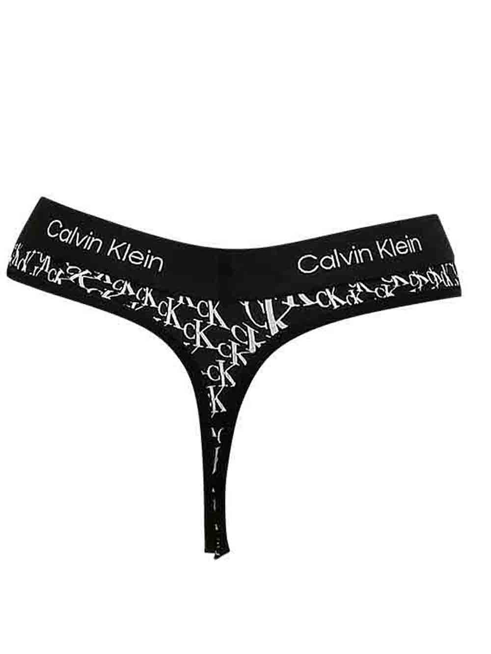 Perizoma Donna Calvin Klein Nero - QF7221EACR (2) Perizoma Donna Calvin Klein Nero - QF7221EACR