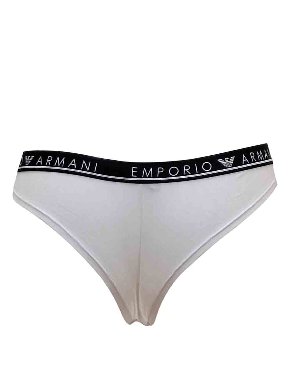 Slip Brasiliano Donna Emporio Armani Bianco - 1633373F22710 (2) Slip Brasiliano Donna Emporio Armani Bianco - 1633373F22710