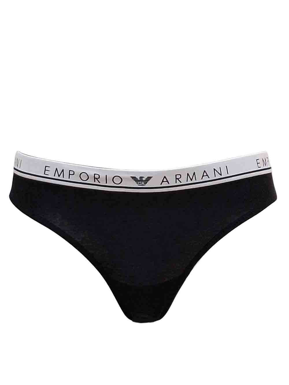 Slip Brasiliano Donna Emporio Armani Nero - 1633373F22720 (1) Slip Brasiliano Donna Emporio Armani Nero - 1633373F22720