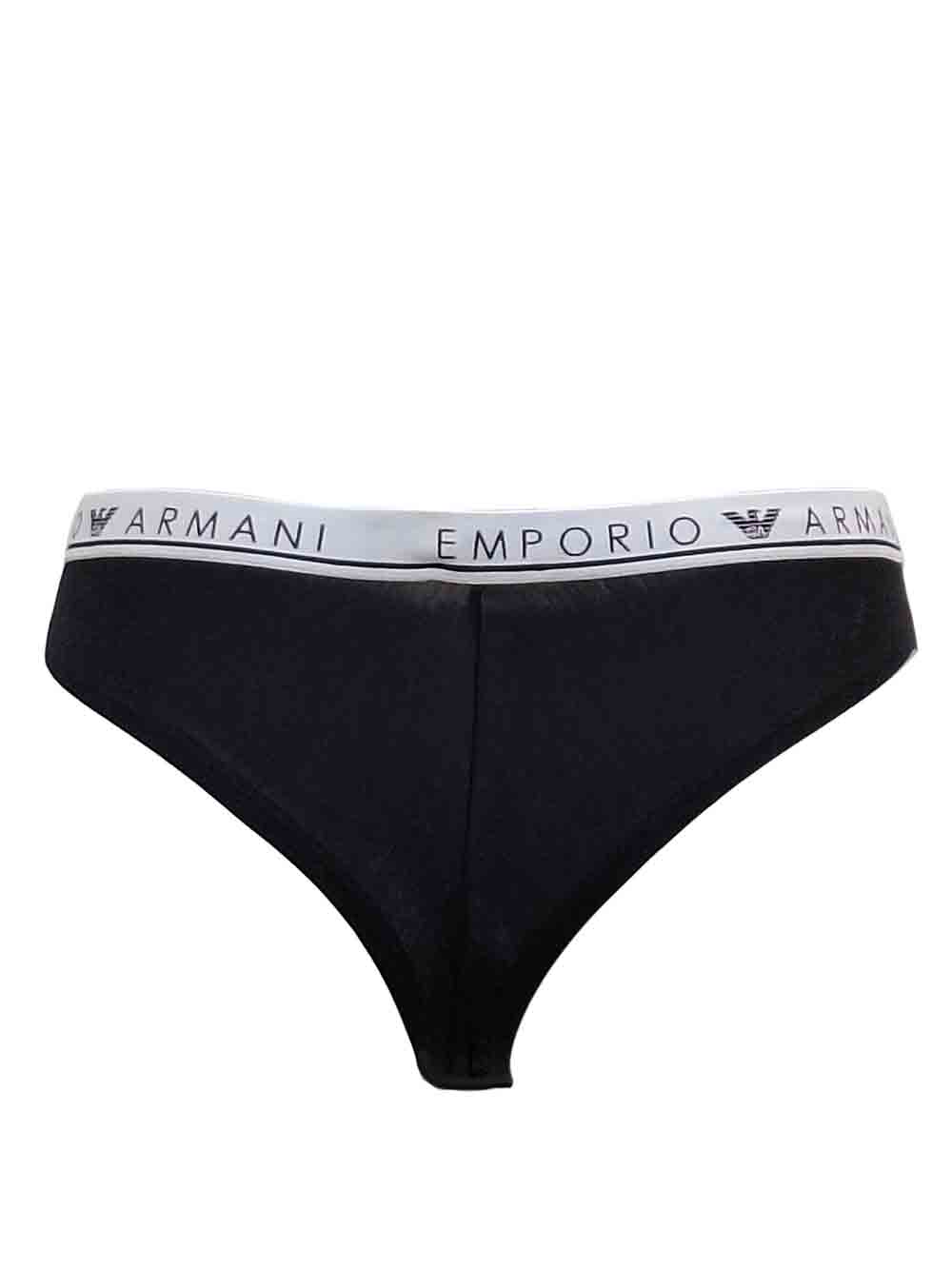 Slip Brasiliano Donna Emporio Armani Nero - 1633373F22720 (2) Slip Brasiliano Donna Emporio Armani Nero - 1633373F22720