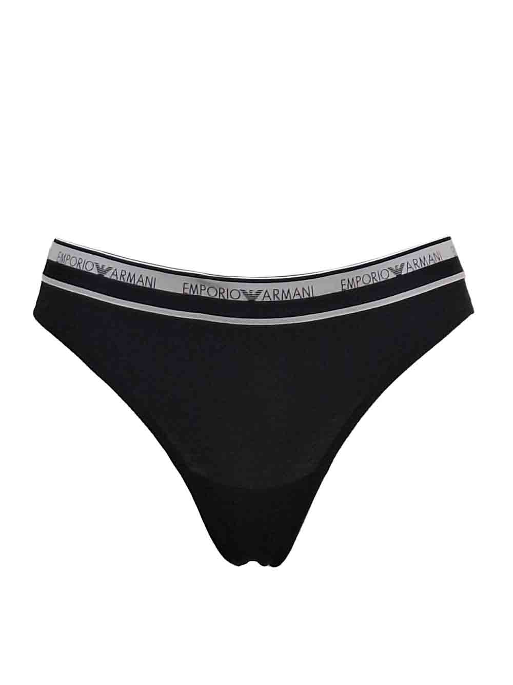 Slip Brasiliano Donna Emporio Armani Nero - 1633374R22720 (1) Slip Brasiliano Donna Emporio Armani Nero - 1633374R22720