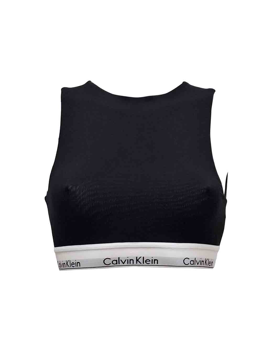 Top Crop Donna Calvin Klein Nero - QF7626EUB1 (1) Top Crop Donna Calvin Klein Nero - QF7626EUB1