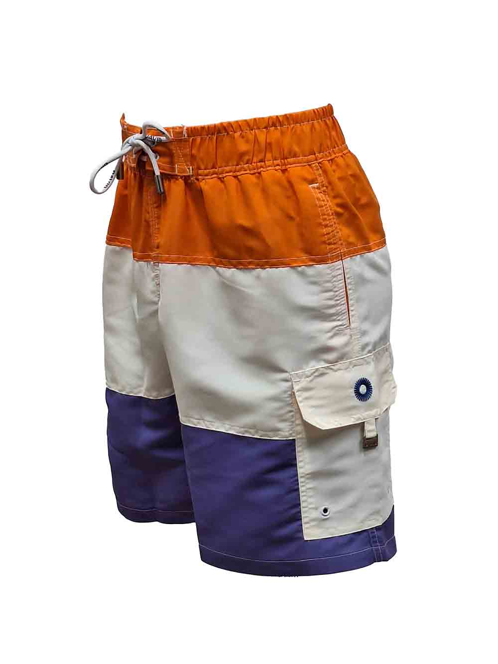 Boxer Mare Uomo David Tricolor Arancio Avorio Viola - DM24029MLT (1) Boxer Mare Uomo David Tricolor Arancio Avorio Viola - DM24029MLT
