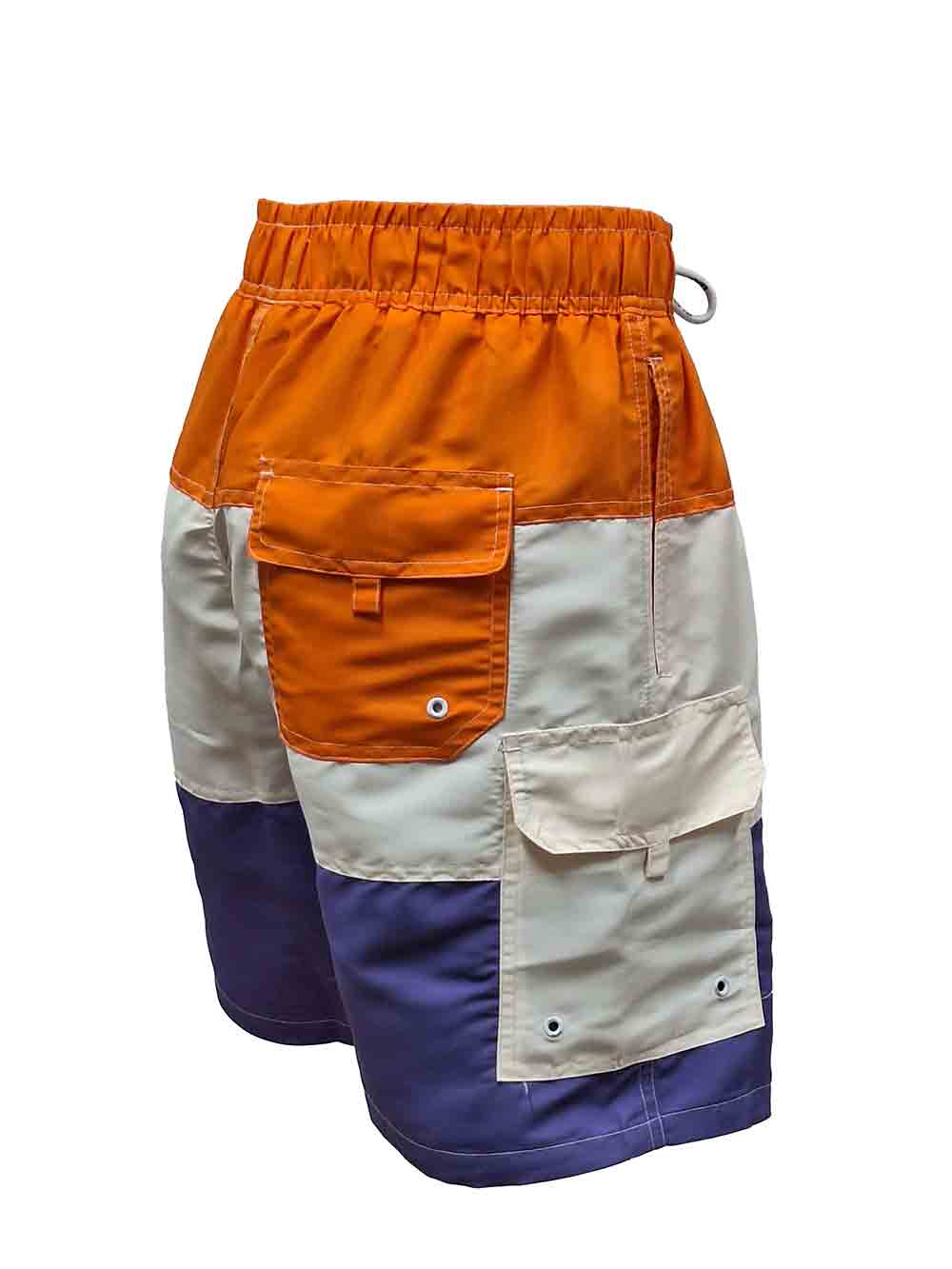 Boxer Mare Uomo David Tricolor Arancio Avorio Viola - DM24029MLT (2)