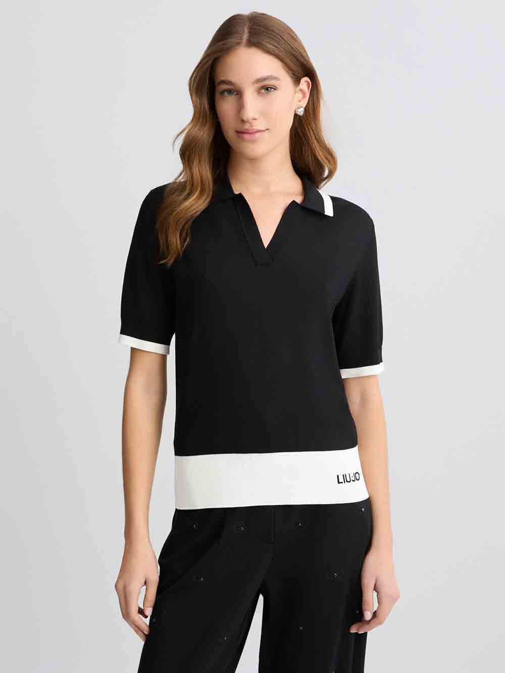 Maglia Donna tricot Liu Jo Sport Nera - TA5093MS022A6882 (1)