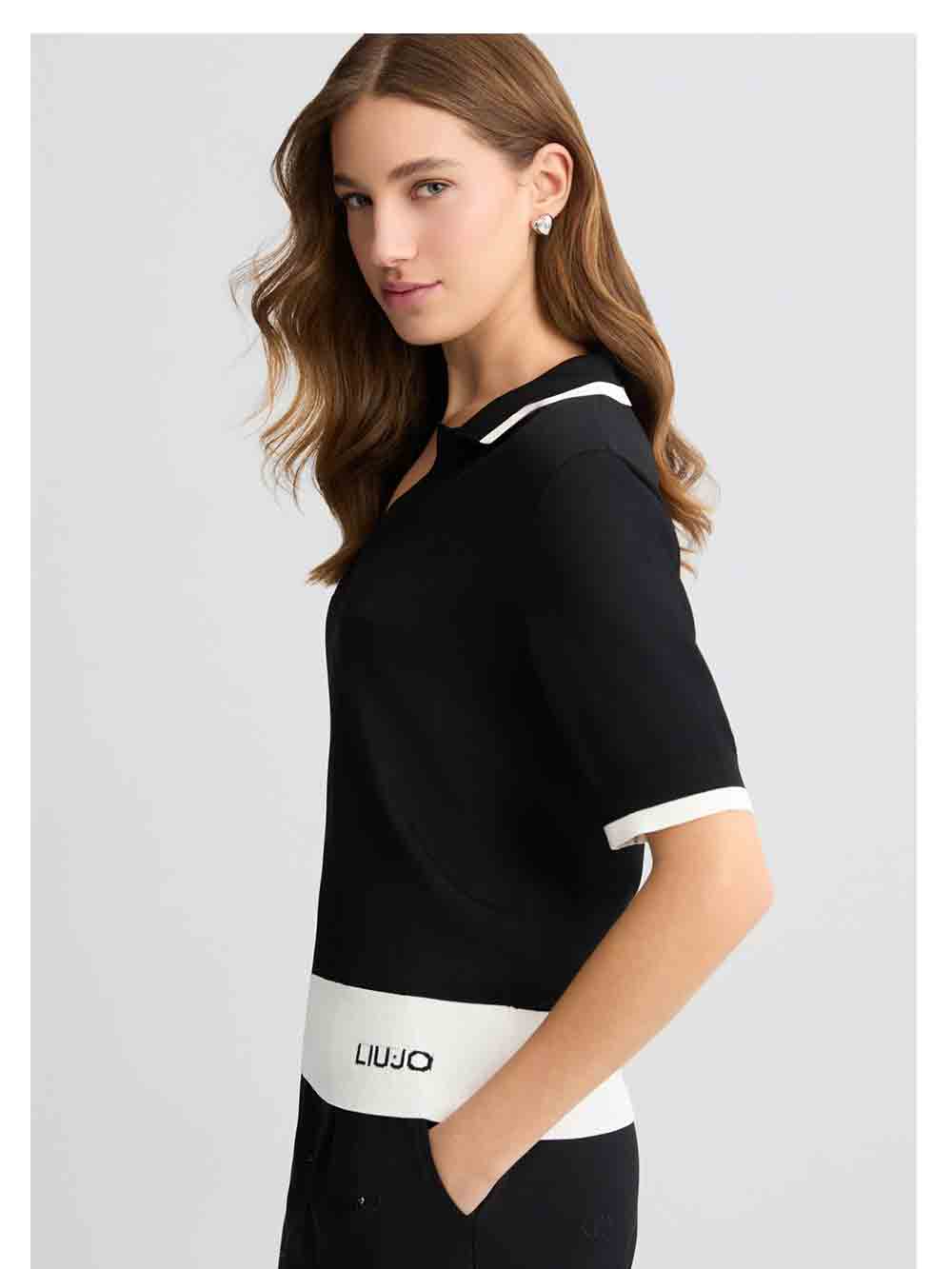 Maglia Donna tricot Liu Jo Sport Nera - TA5093MS022A6882 (2)