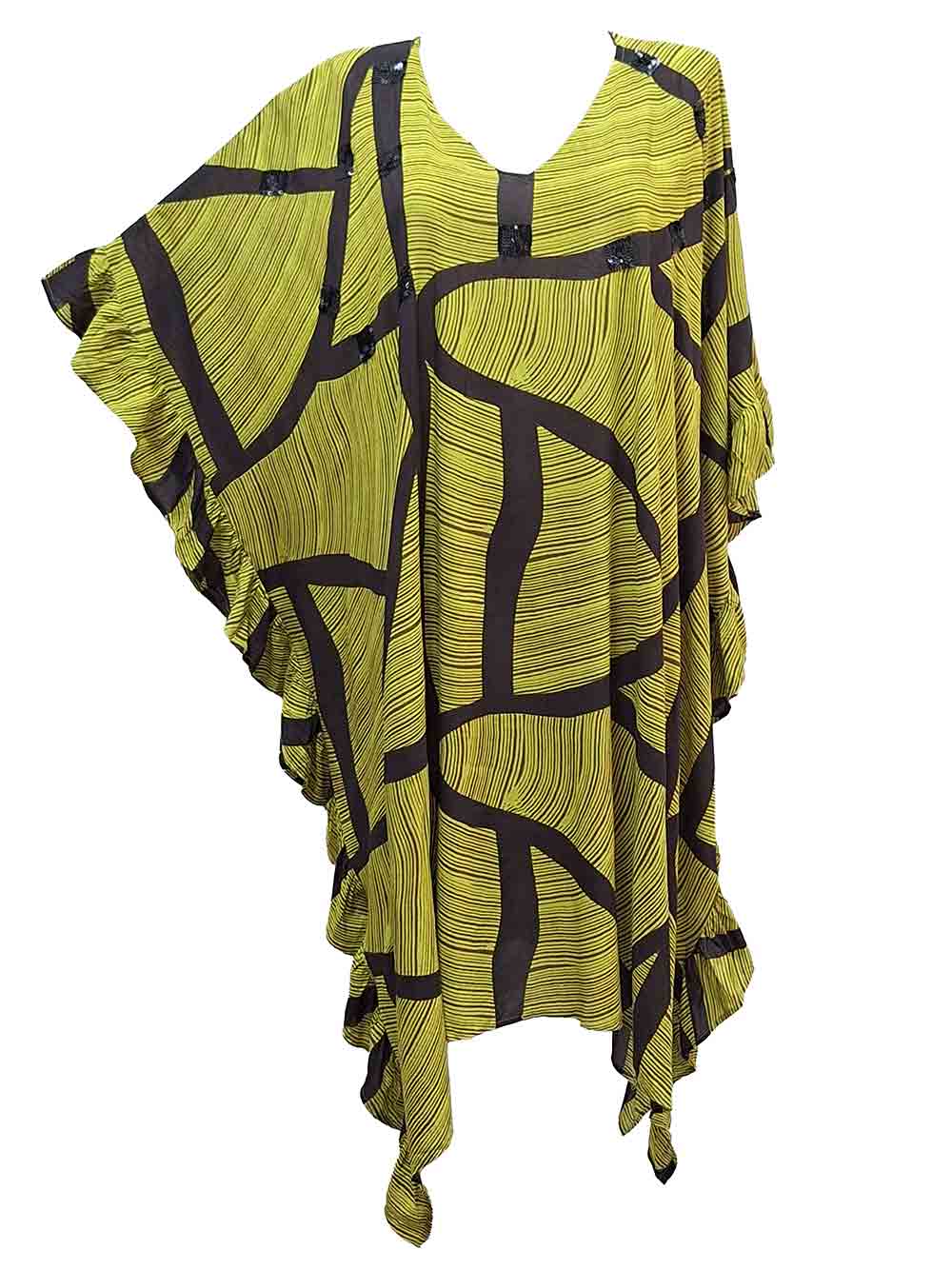 Kaftano Donna David Verde Lime - DA25130