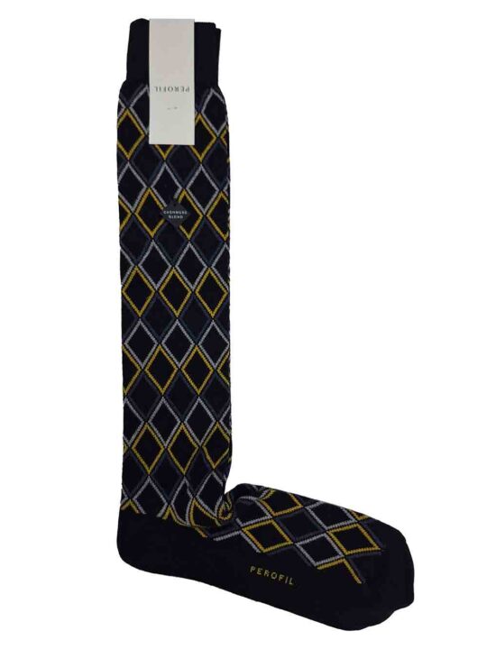 Calza Gambaletto Uomo Perofil Rombi Color - VPRC93281C543